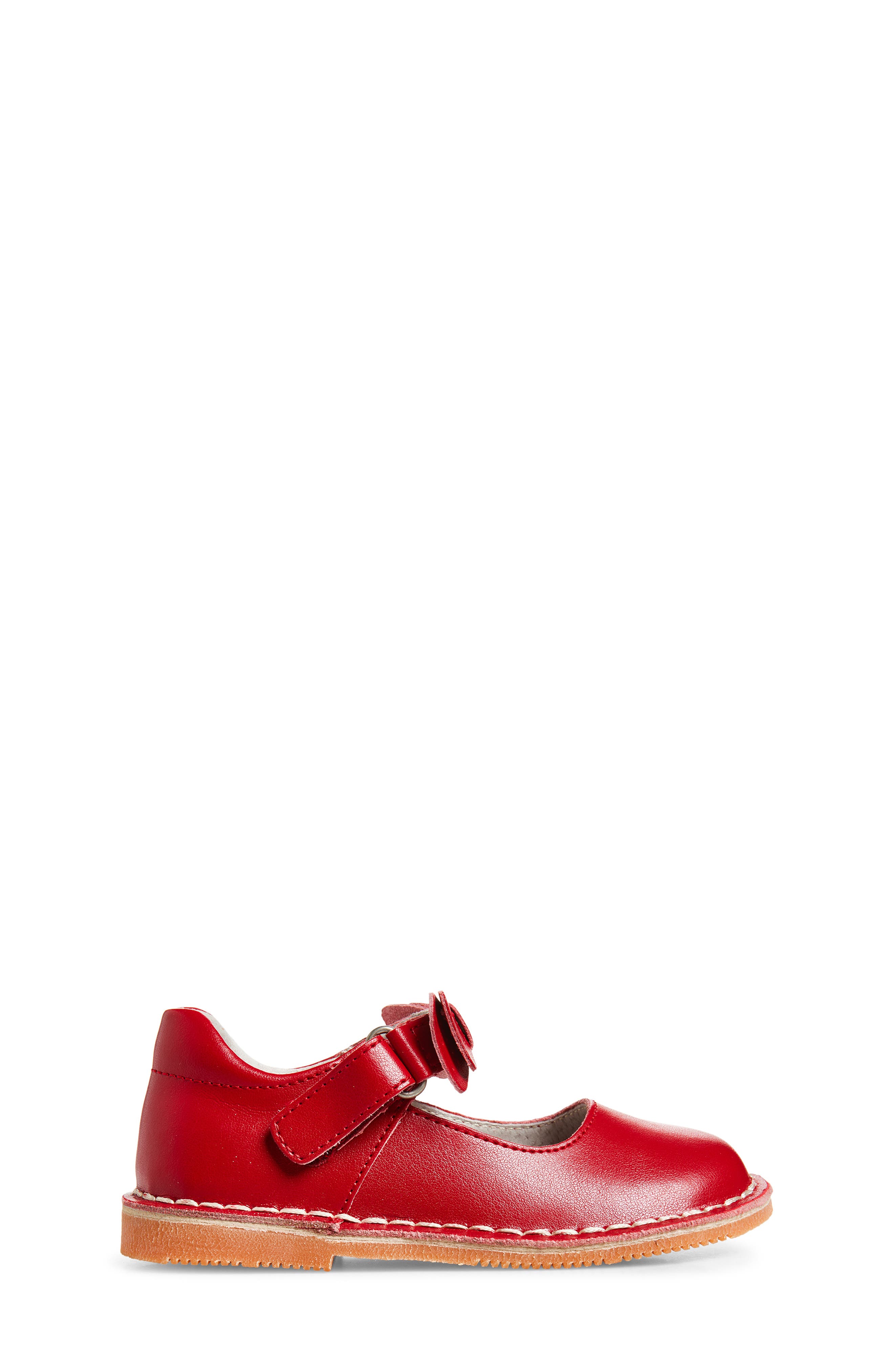 Iris Bow Mary Jane Flat, Alternate, color, RED
