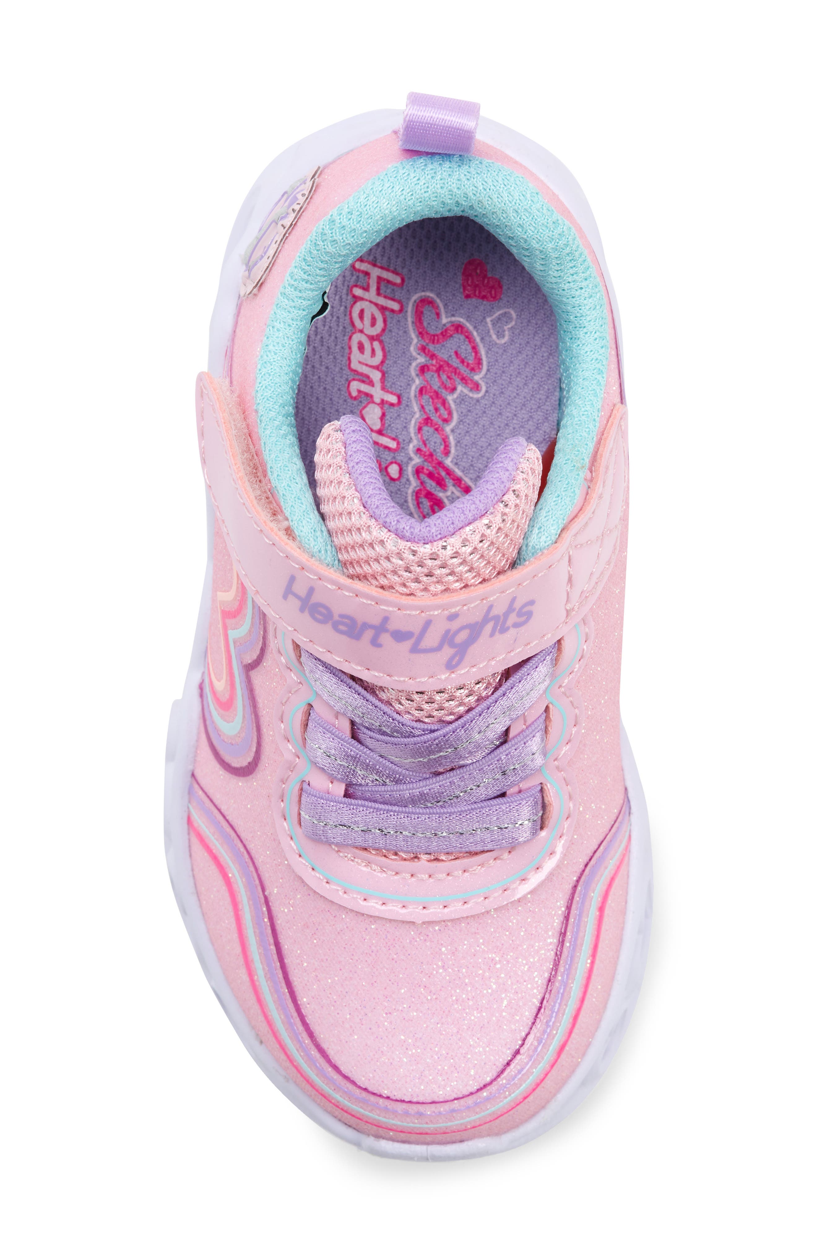 Kids' Heart Lights Light-Up Sneaker, Alternate, color, LPMT-LIGHT