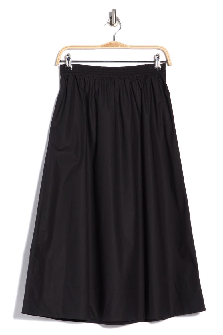 Easy Midi Skirt, Alternate, color, BLACK
