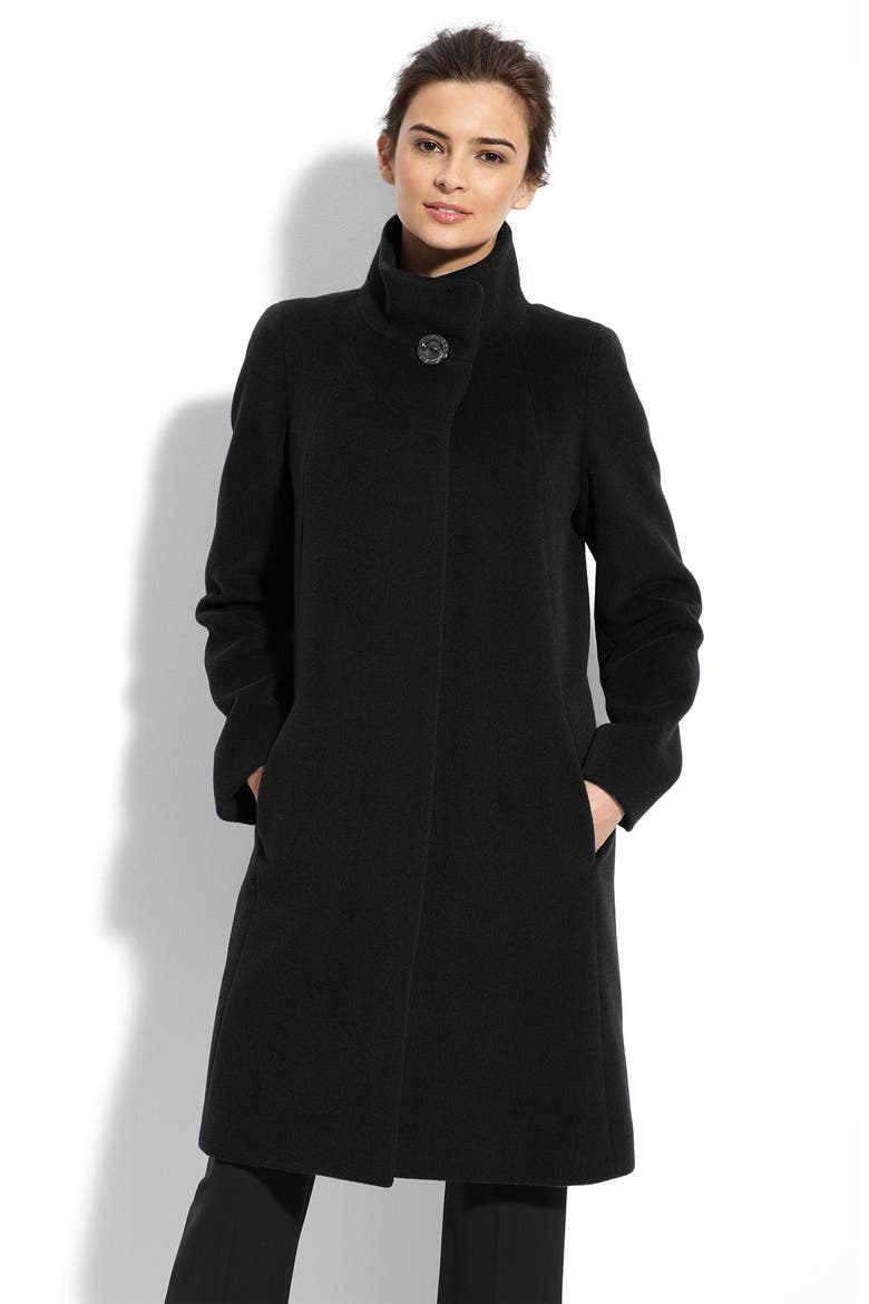 Wool Blend Coat, Main, color, BLACK
