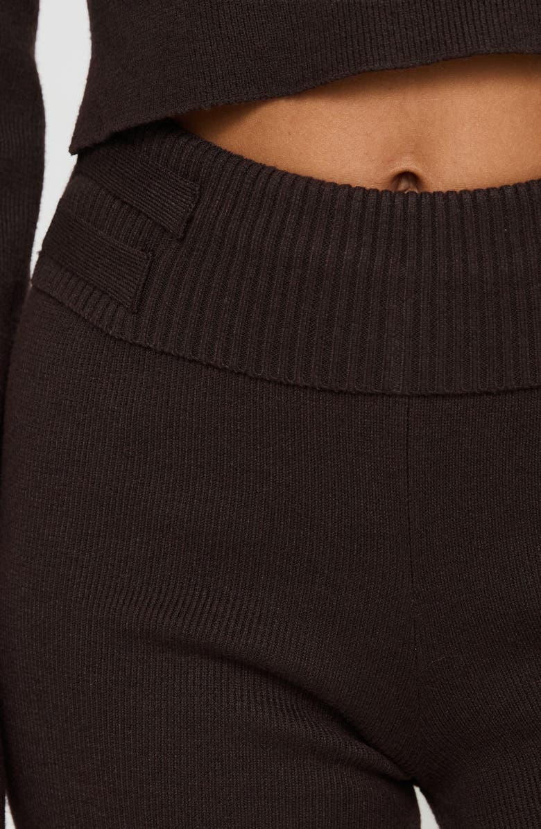 Princess Polly Try Me Wide Leg Knit Pants, Alternate, color, Chocolate