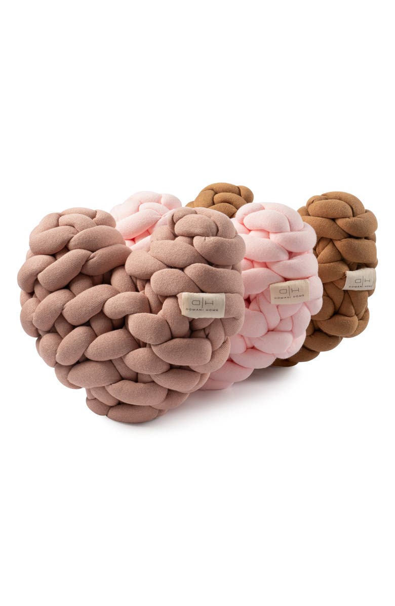 Domani Home Kids' Heart Knot Accent Pillow, Alternate, color, Pink