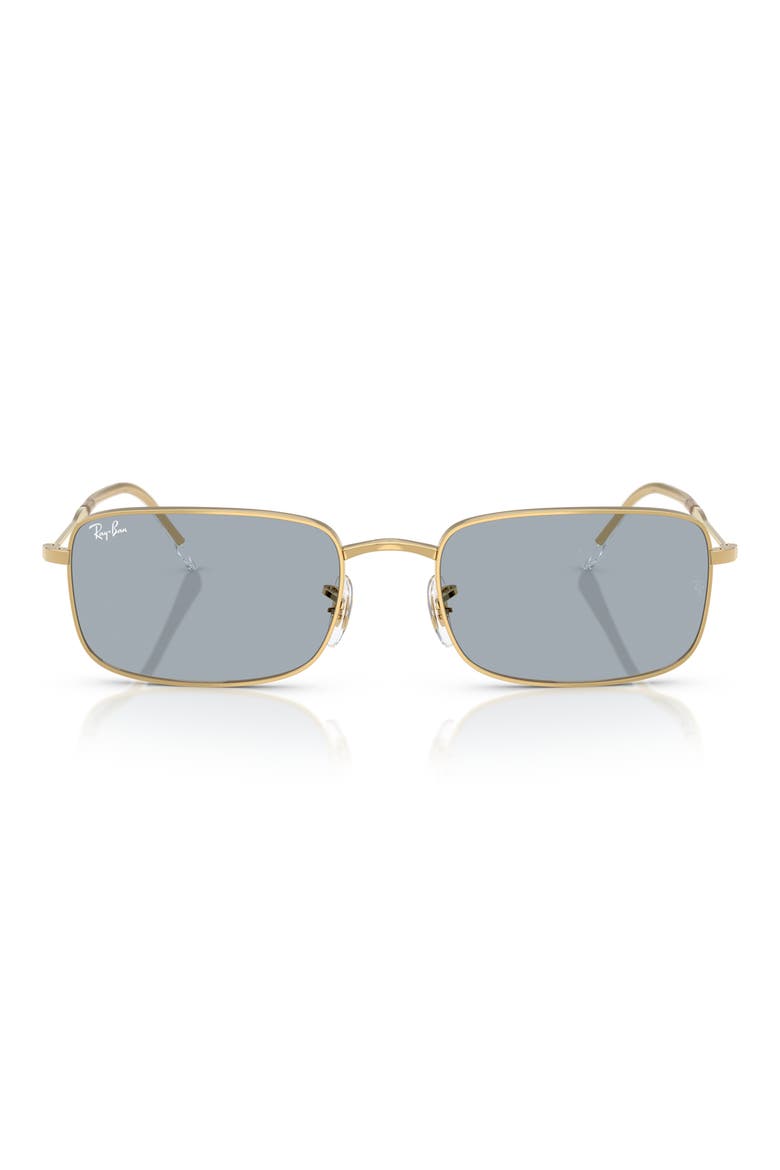 59mm Rectangle Sunglasses, Main, color, ARISTA / BLUE