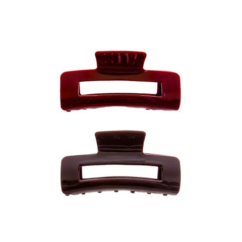 Colored Gloss Cutout Claw Clip Combo Set