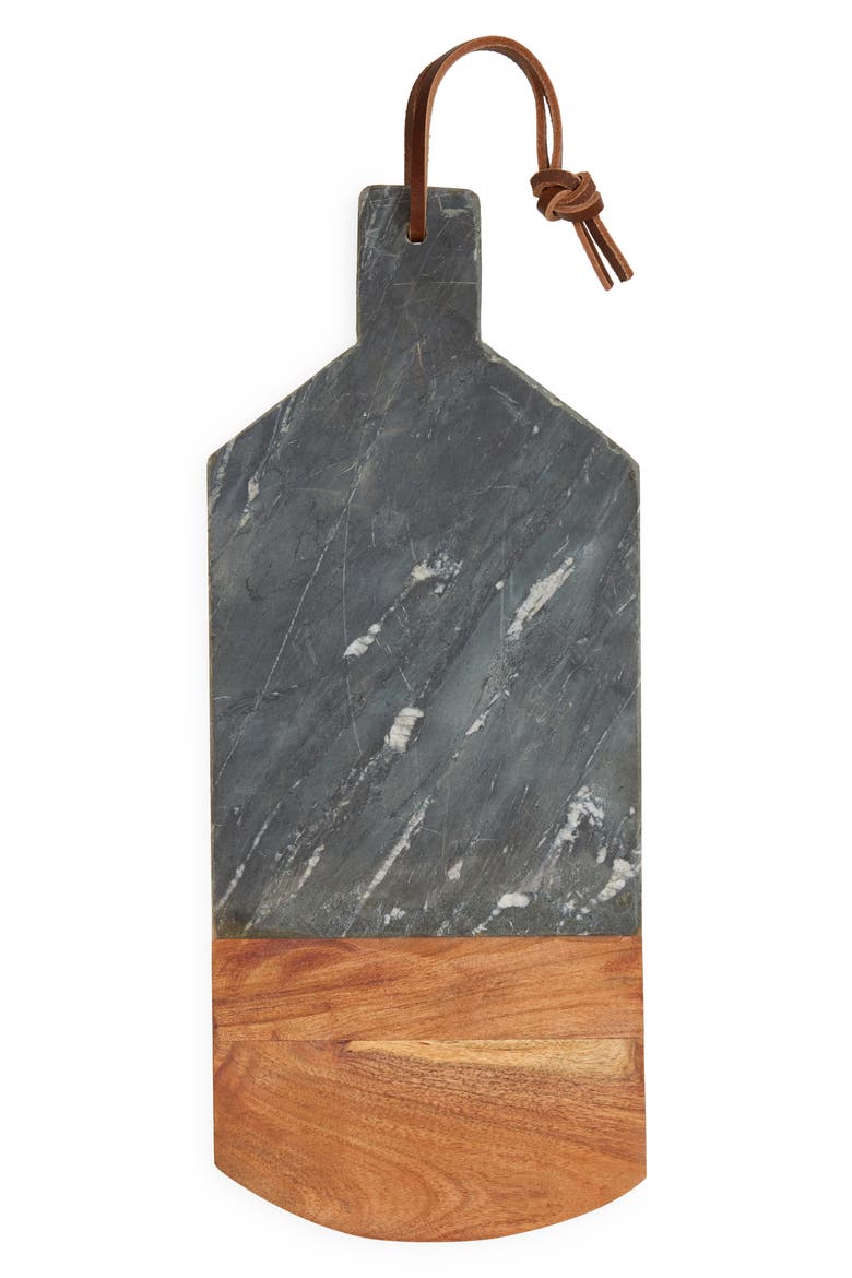 Marble & Wood Serving Board, Main, color, EBONY