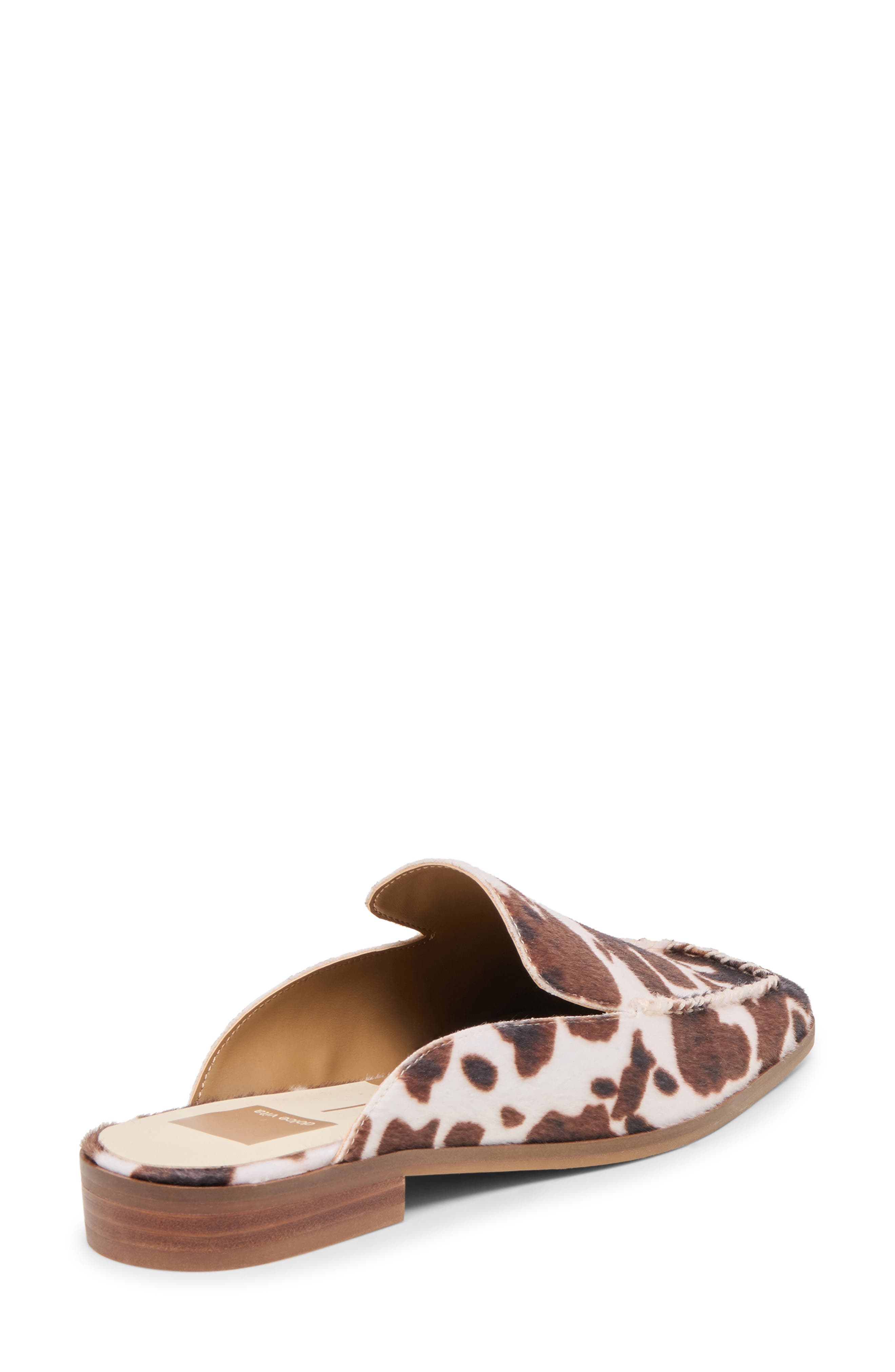 Brevyn Perforated Mule, Alternate, color, COCOA FAUX CALF HAIR