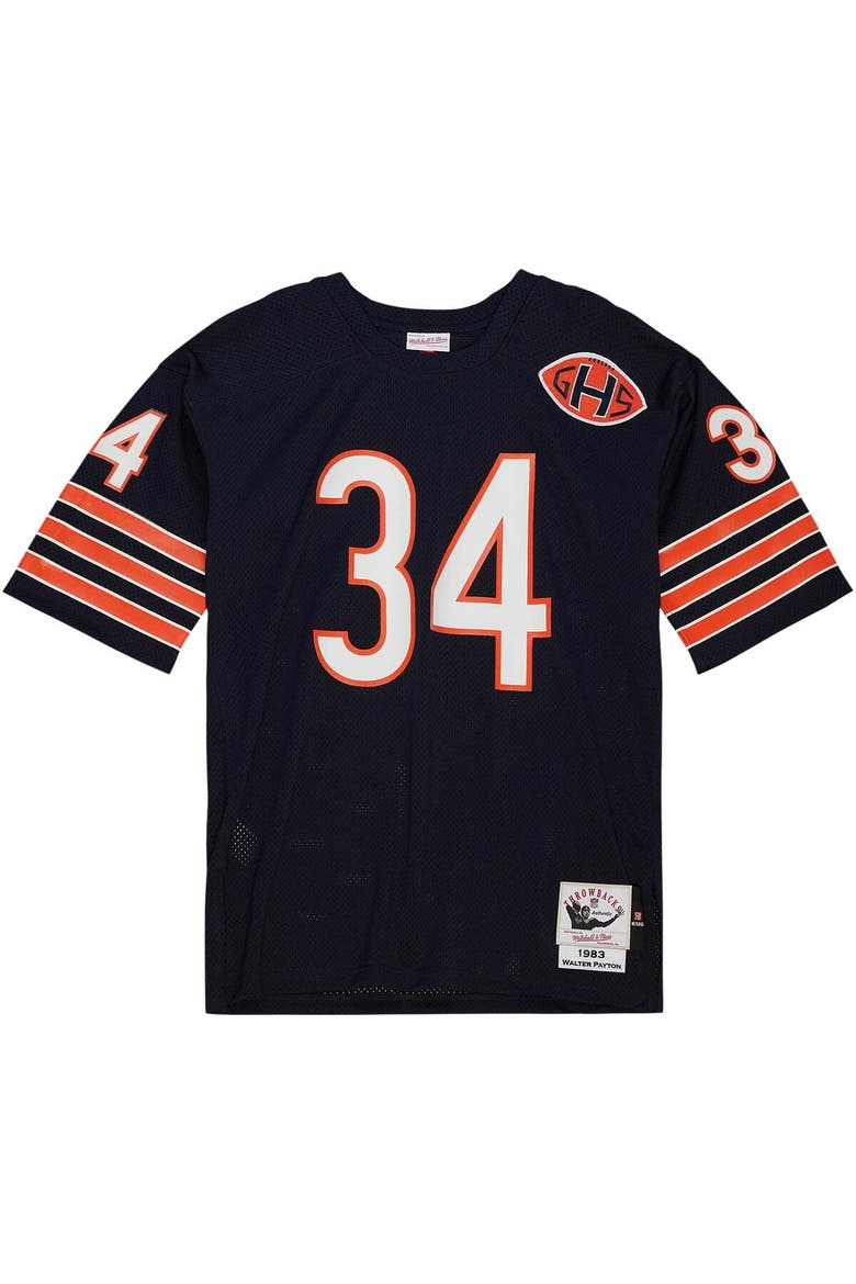 Men's Mitchell & Ness Walter Payton Navy Chicago Bears 1983 Authentic Throwback Retired Player Jersey, Alternate, color, Navy
