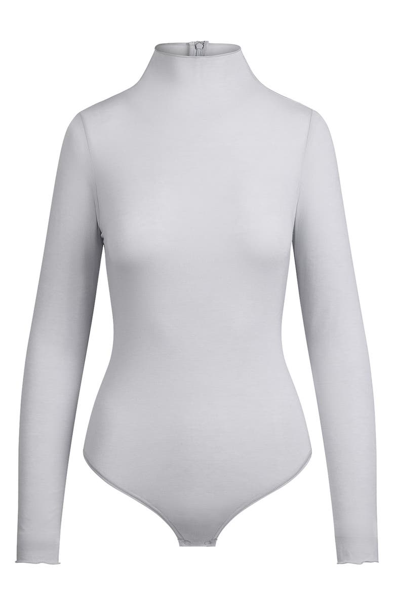 SKIMS Long Sleeve Turtleneck Bodysuit, Alternate, color, Mist
