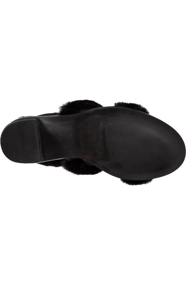 UGG<sup>®</sup> Dey Rey Genuine Shearling Sandal, Alternate, color,