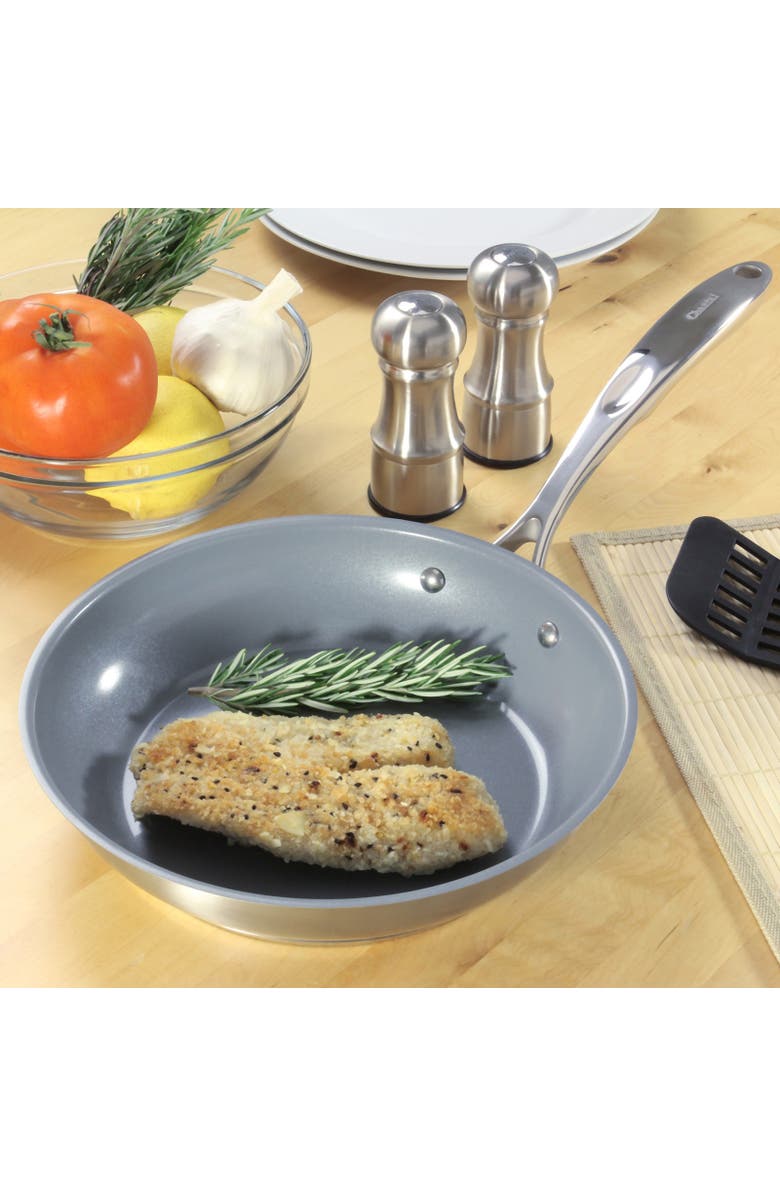 CHANTAL Induction 21 Steel 10-Inch Fry Pan w/ Ceramic Coating, Alternate, color, Silver