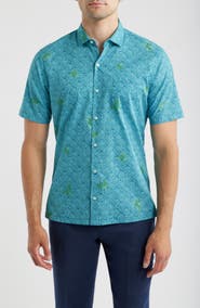 Tori Richard Chelonian Short Sleeve Cotton Button Up Shirt