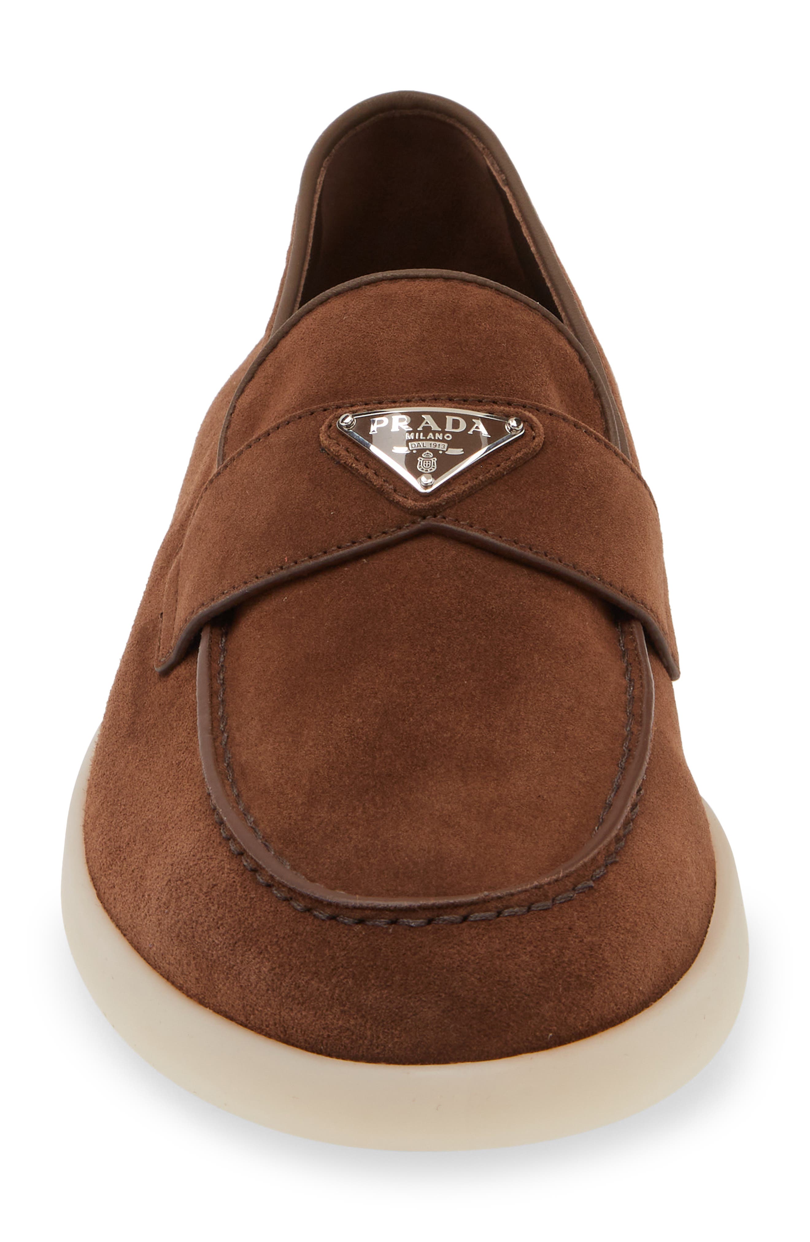 Prada St. Tropez Loafer, Alternate, color, Cacao
