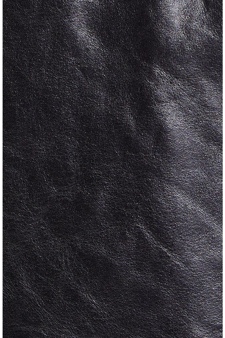 Boxy Mini Leather Jacket, Alternate, color, TOP DYED BLACK LEATHER