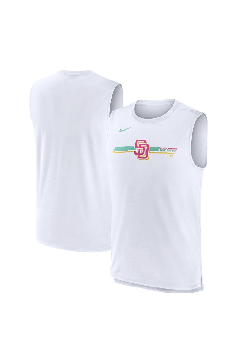 Nike Men's Nike White San Diego Padres City Connect Muscle Tank Top, Alternate, color,