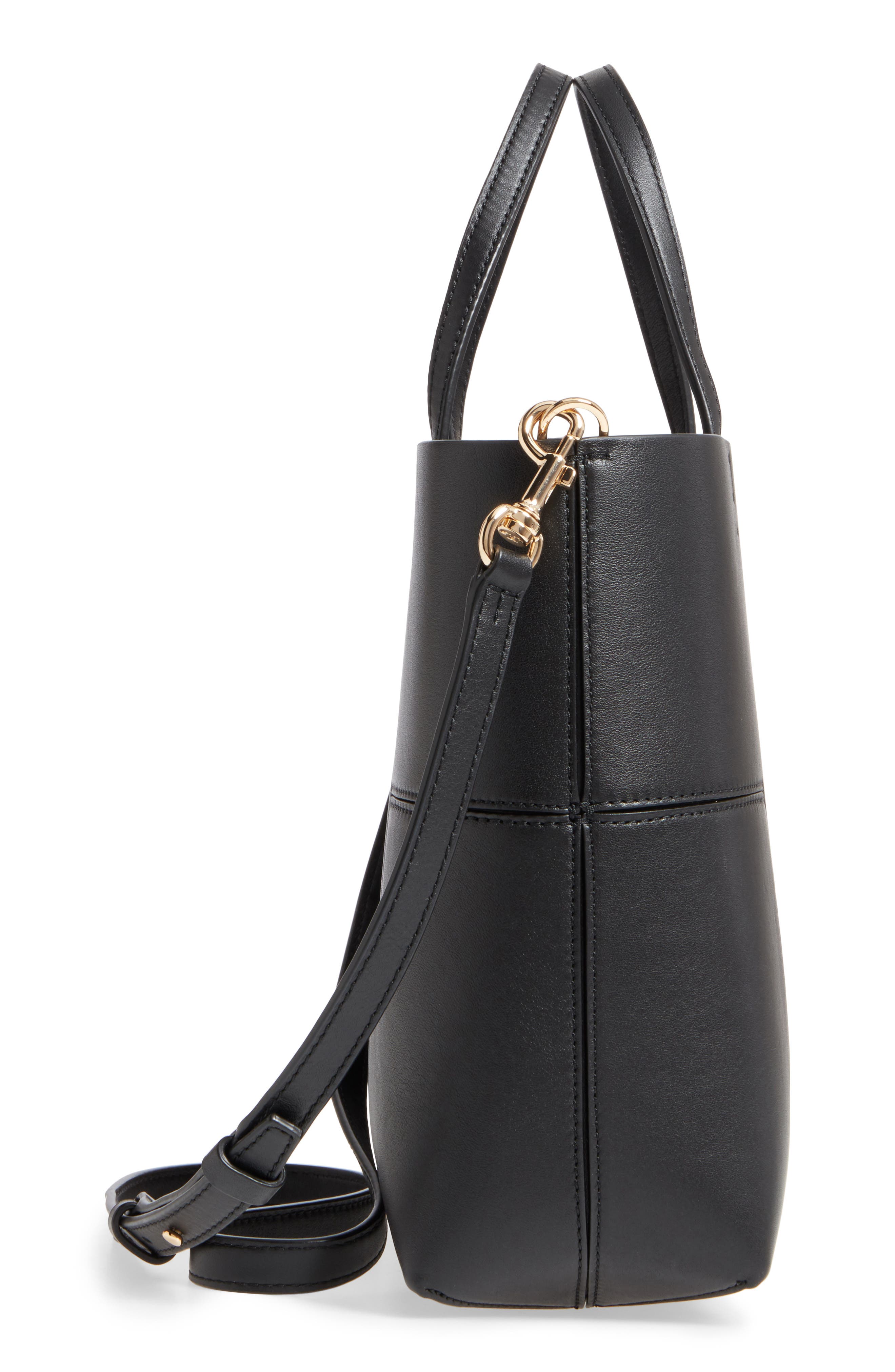 Tory Burch Block-T Mini Leather Tote, Alternate, color, 