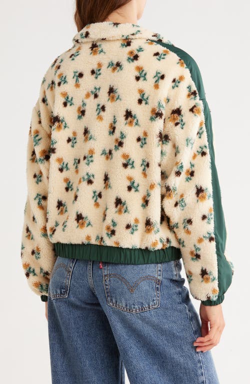 Thread & Supply Floral Fleece Zip-up Jacket In Multi