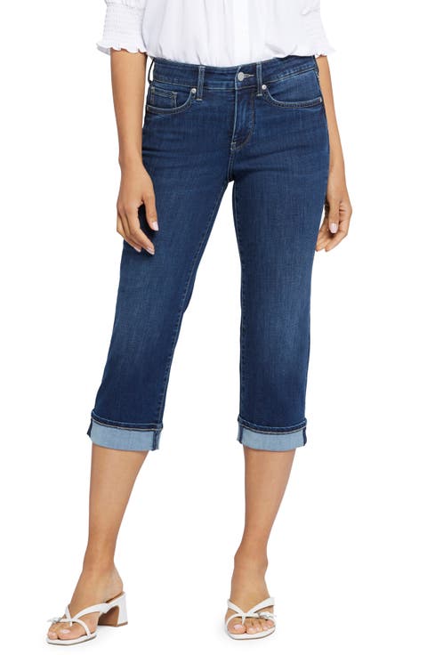 Marilyn Roll Cuff Crop Capri Jeans (Regular & Petite)