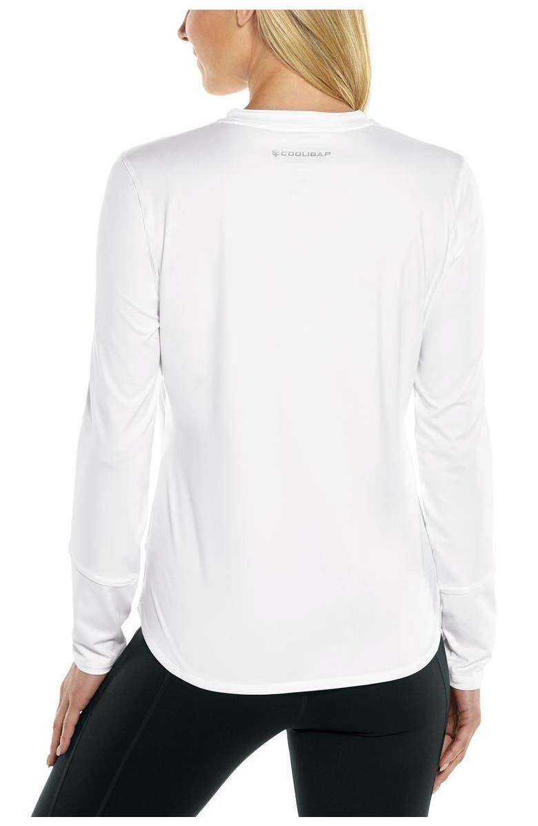 Coolibar Women's Long Sleeve T-Shirt - UPF 50+ Sun Protection - Match Point, Alternate, color, White