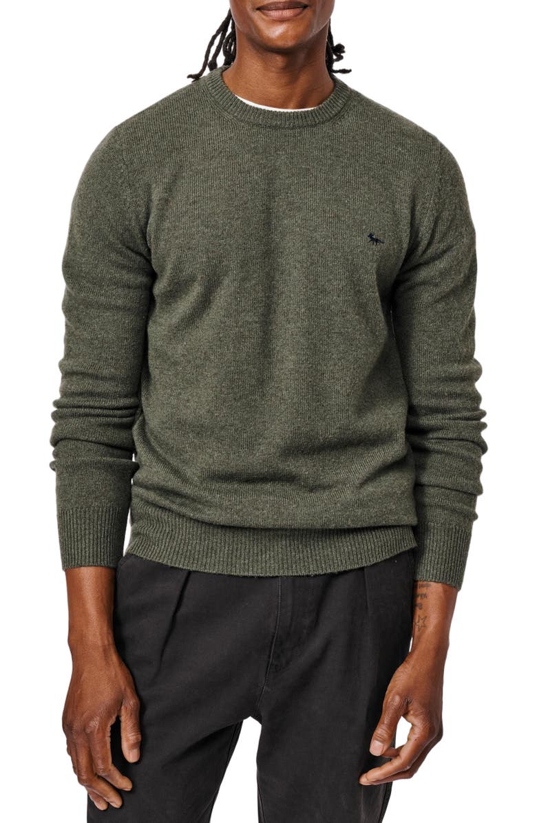 Aubin Westbourne Crew Neck Sweater, Alternate, color, Dark Khaki