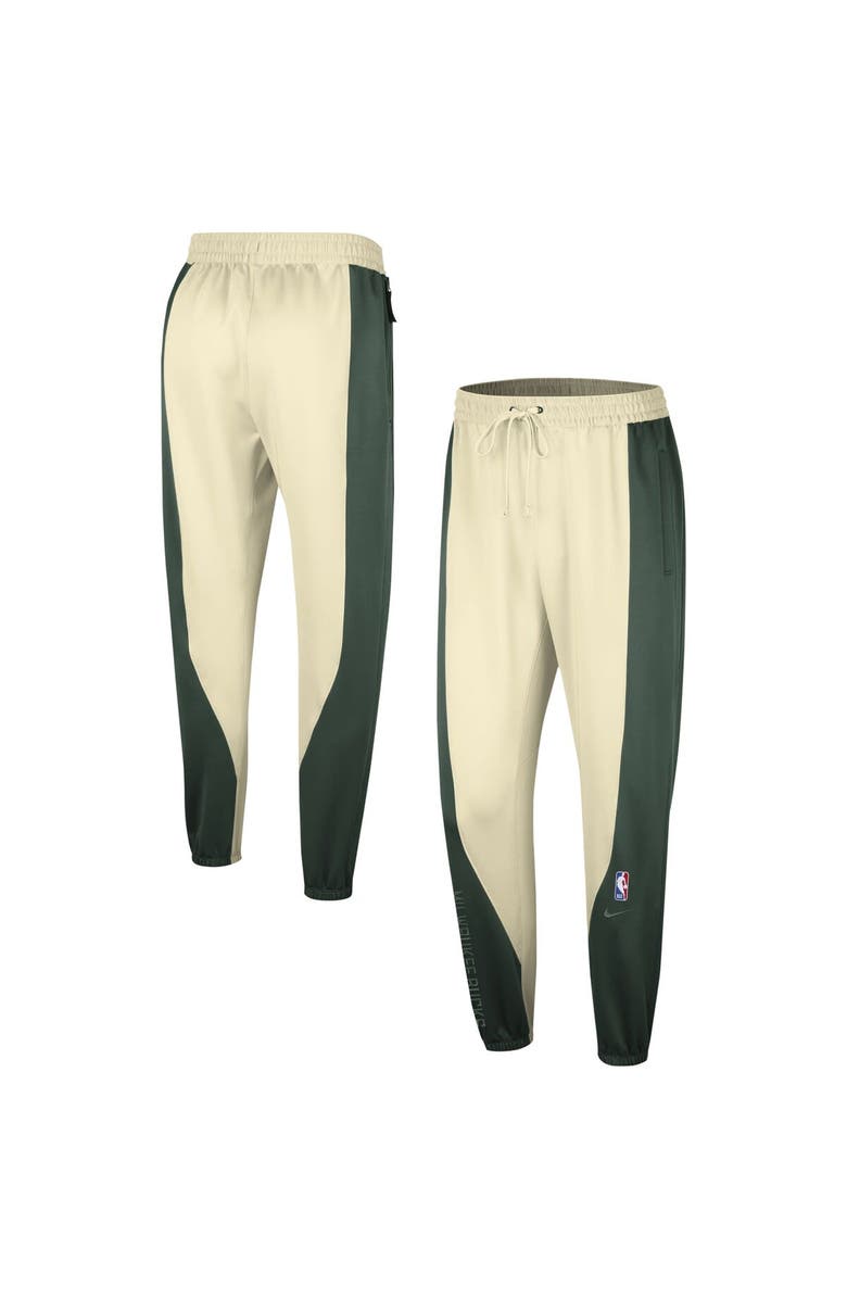 Nike Men's Nike Hunter Green/Cream Milwaukee Bucks 2023/24 Authentic Showtime Pants, Main, color, 