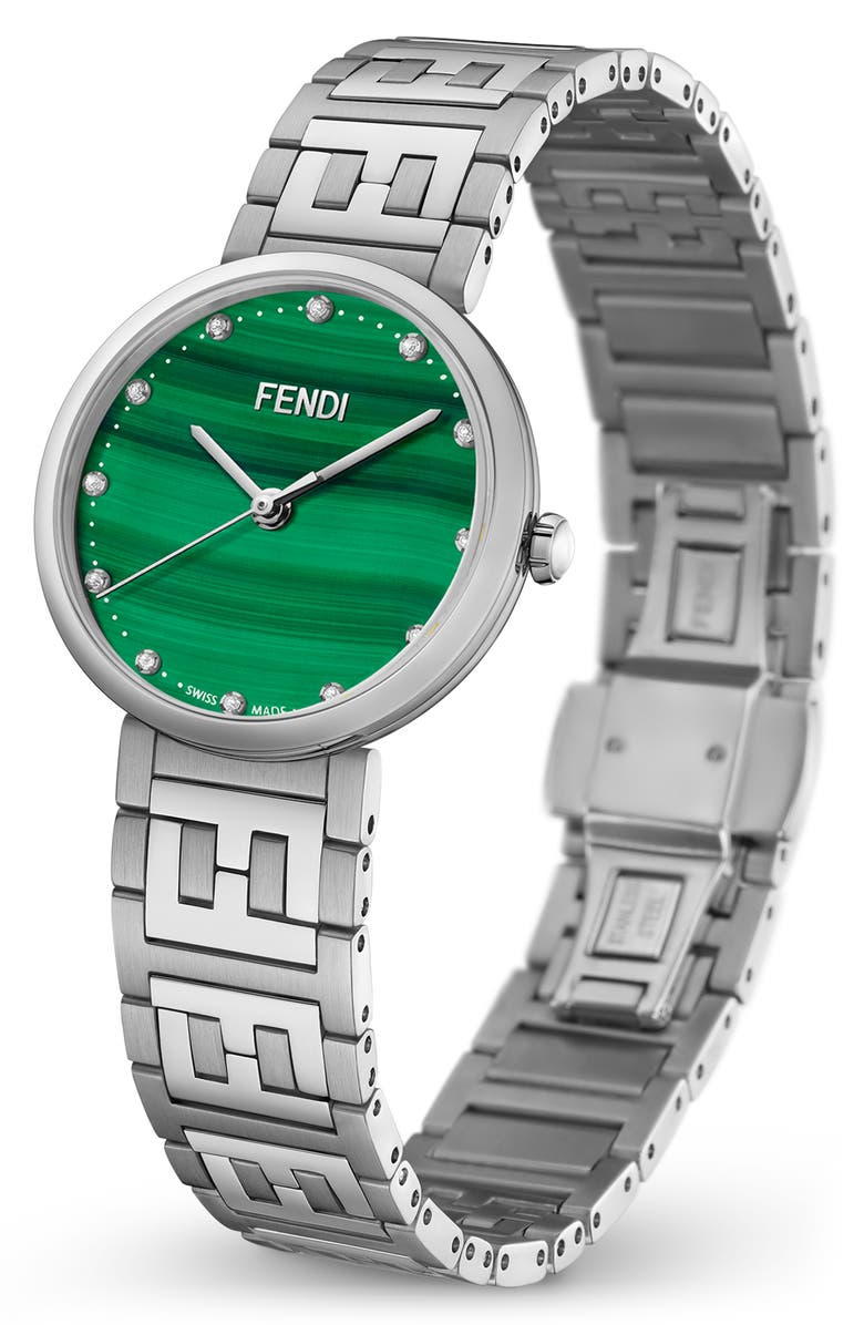 Fendi Forever Fendi Diamond Bracelet Watch, 29mm, Alternate, color, Stainless Steel