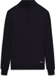 Bugatchi Merino Wool Quarter Zip Pullover
