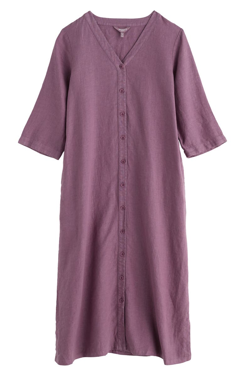 Seasalt Cornwall Word Posey Linen Button-Up Dress, Alternate, color,