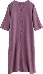 Seasalt Cornwall Word Posey Linen Button-Up Dress