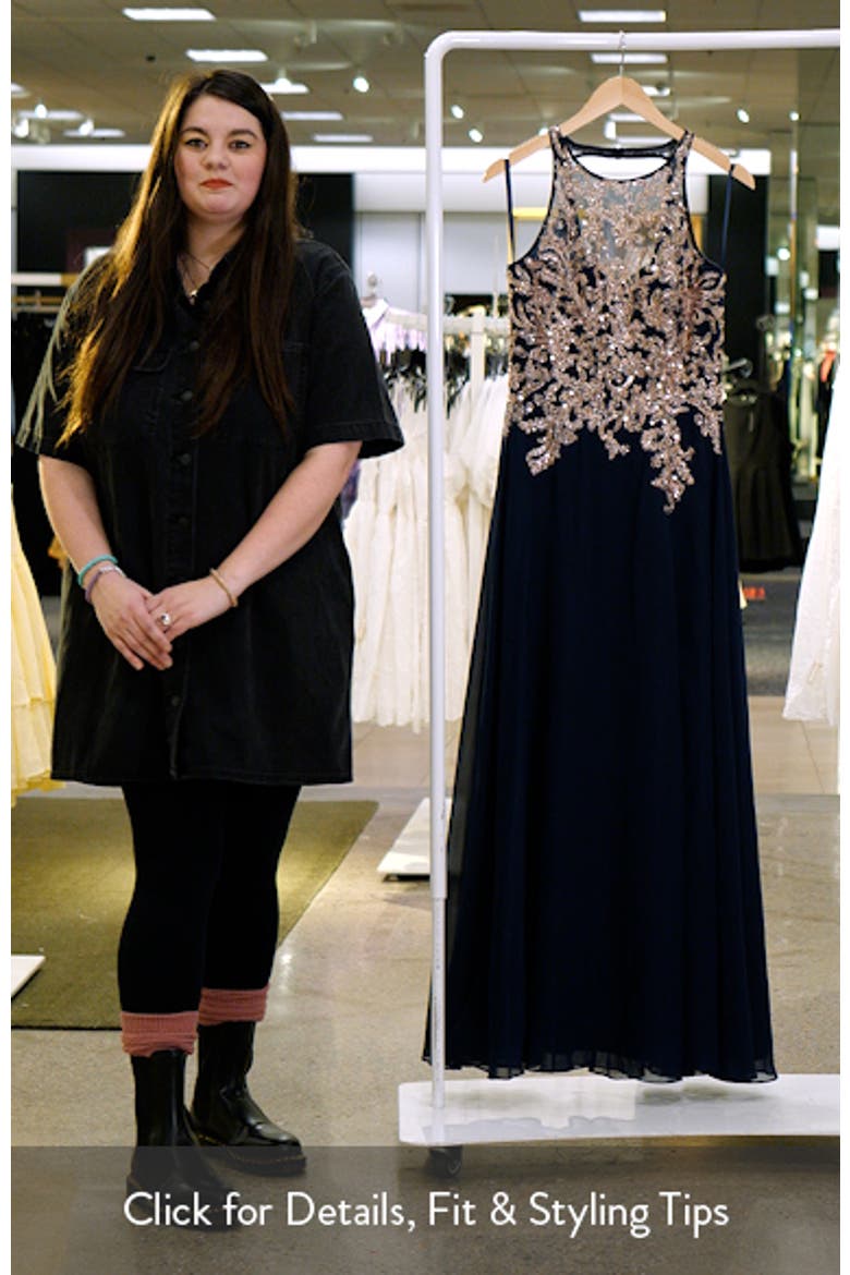 Embellished Bodice Chiffon Gown video