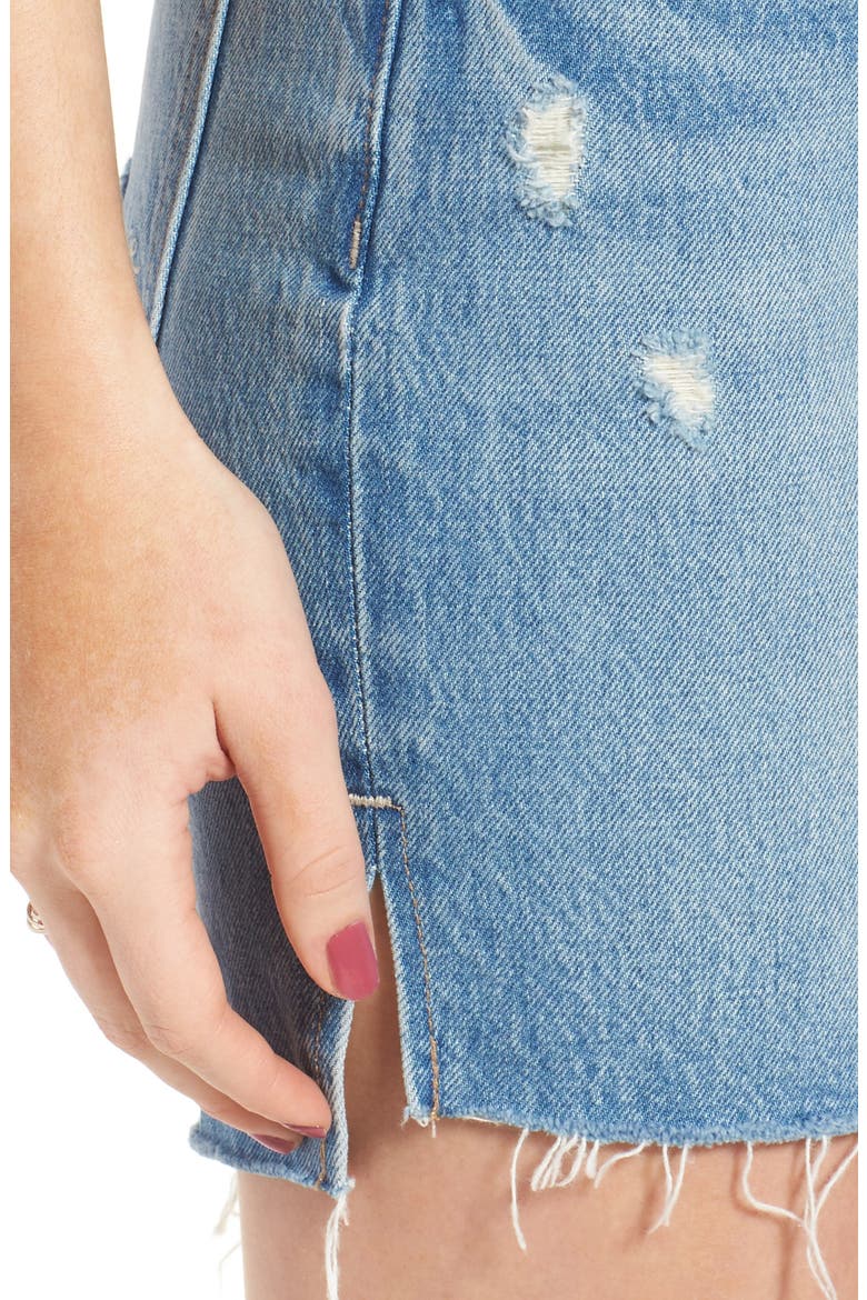 Elijah Denim Miniskirt, Alternate, color, BAXTER