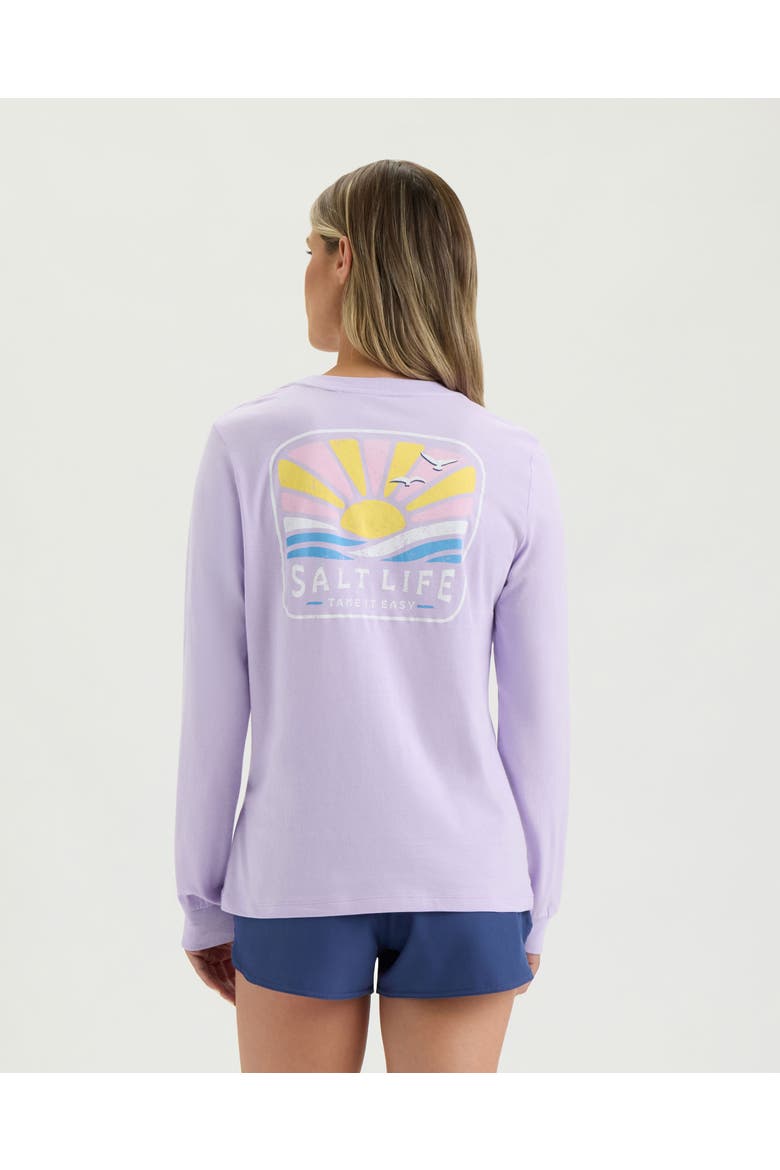 Sunset Logo Long Sleeve Tee, Alternate, color, ENGLISH HYACINTH