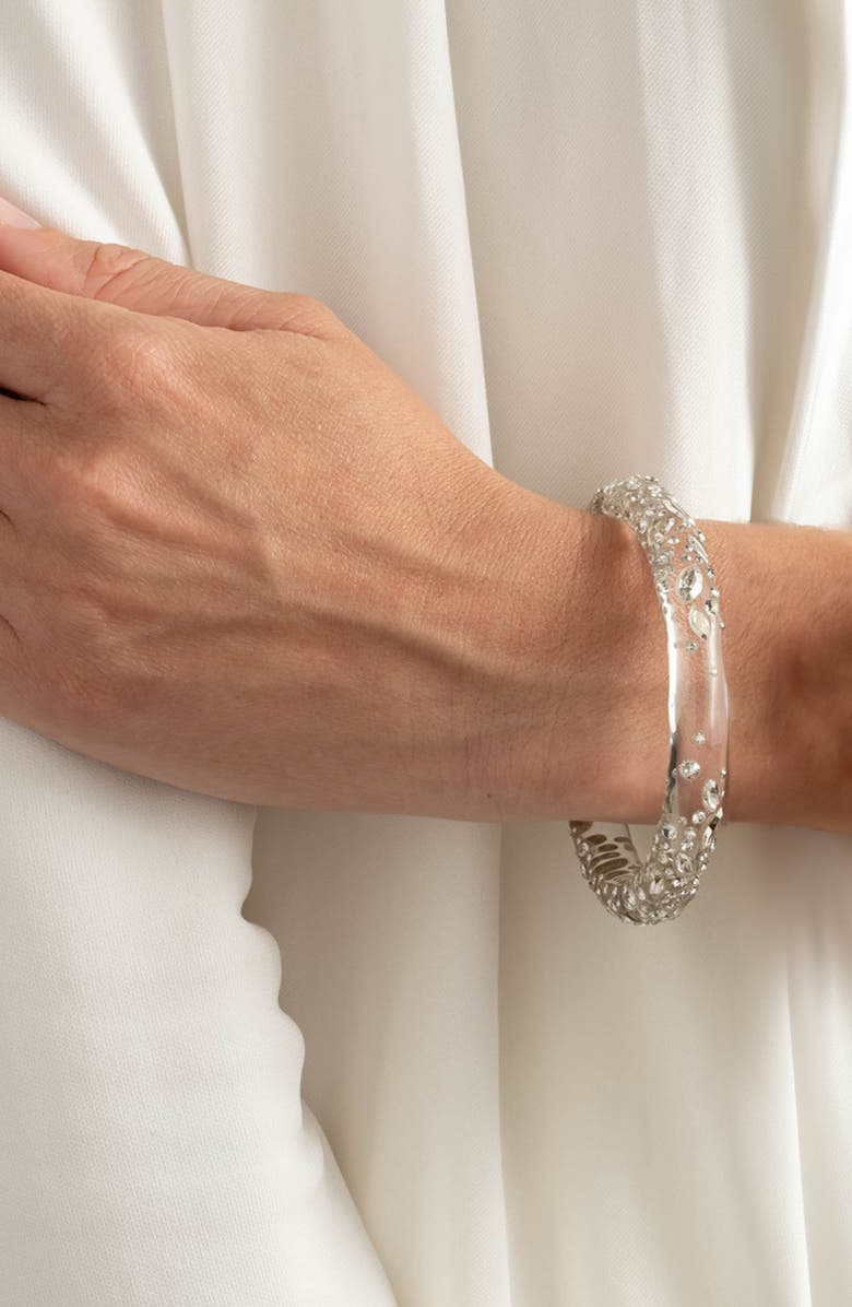 Alexis Bittar Confetti Crystal Lucite<sup>®</sup> Slim Bracelet, Alternate, color, Crystal/ Clear