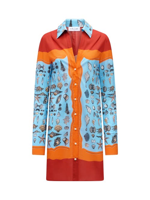 Callas Milano Charisse Printed Shirt Dress In Multi
