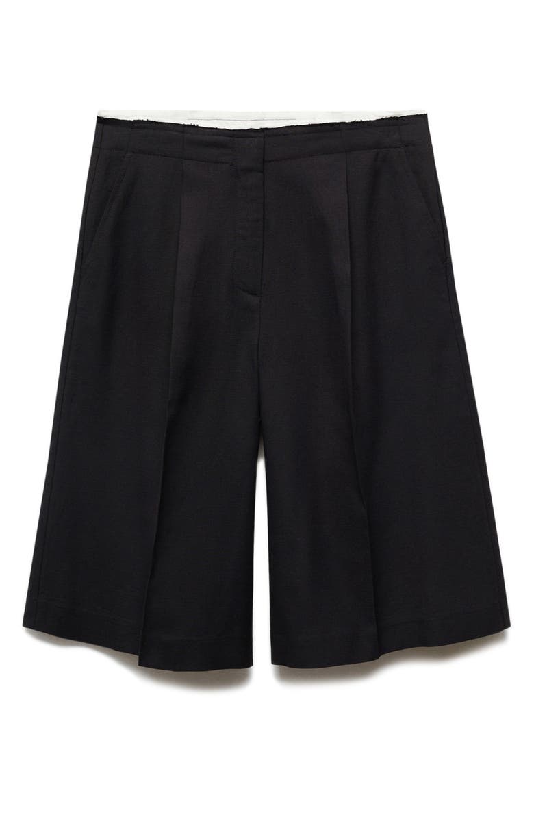 MANGO Pleated Bermuda Shorts, Alternate, color, 