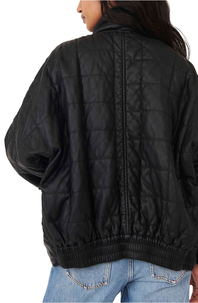 Free People Quilted Faux Leather Jacket, Alternate, color,