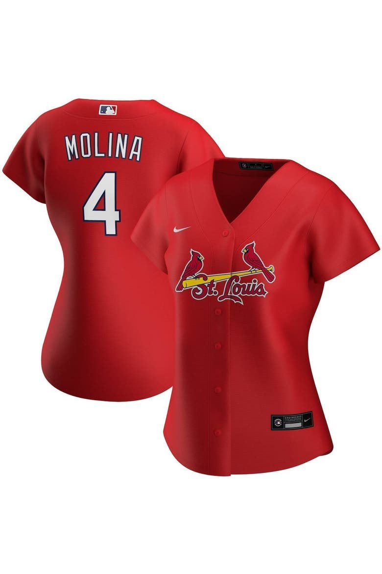 Women's Nike Yadier Molina Red St. Louis Cardinals Alternate Replica Player Jersey, Main, color, RED