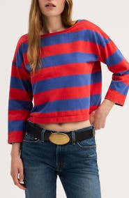 Madewell The Rugby Club Cotton Boat Neck Long Sleeve T-Shirt