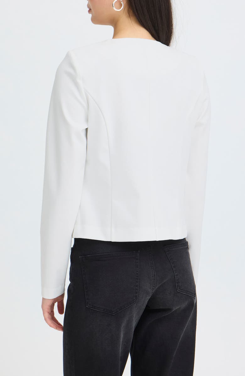 ICHI Kate Short Blazer, Alternate, color, Cloud Dancer