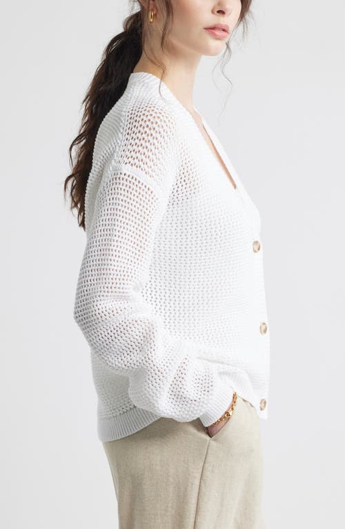 Caslonr Caslon(r) Open Stitch Cotton Cardigan