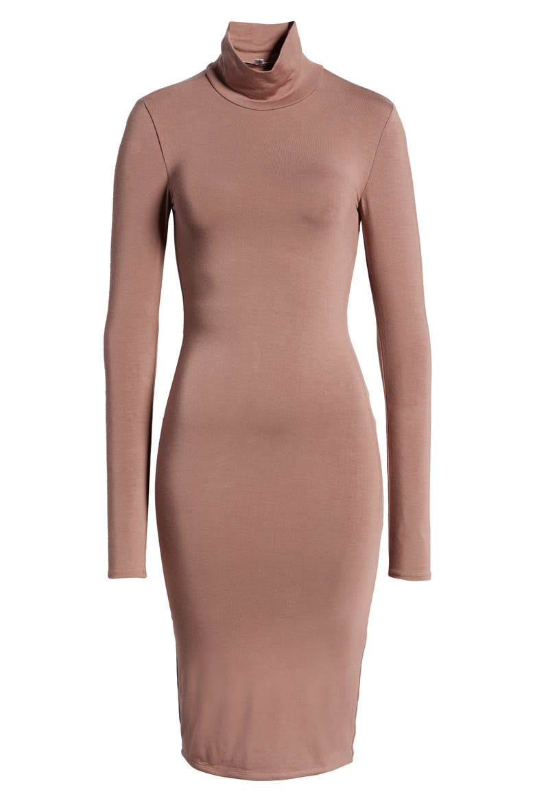 Body-Con Turtleneck Long Sleeve Dress, Alternate, color, DUSK001