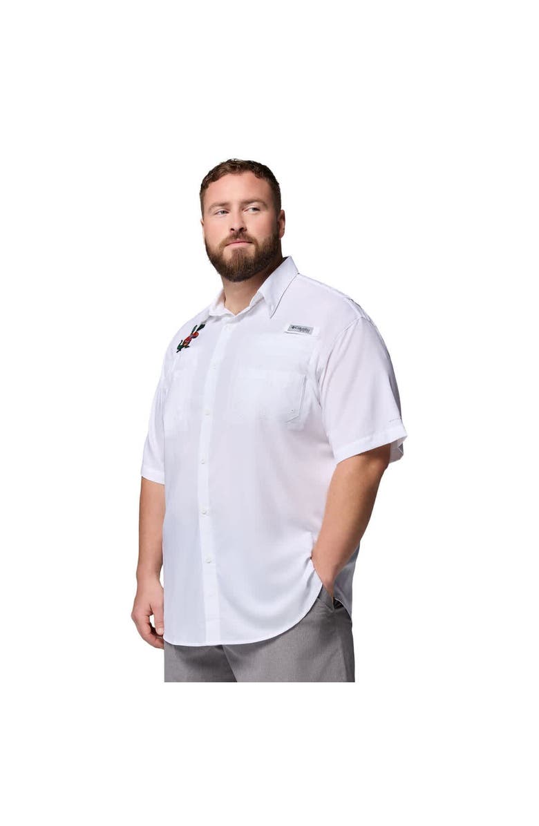 Columbia Men's Columbia  White Florida Gators Big & Tall Tamiami Omni-Shade Button-Down Shirt, Alternate, color, White