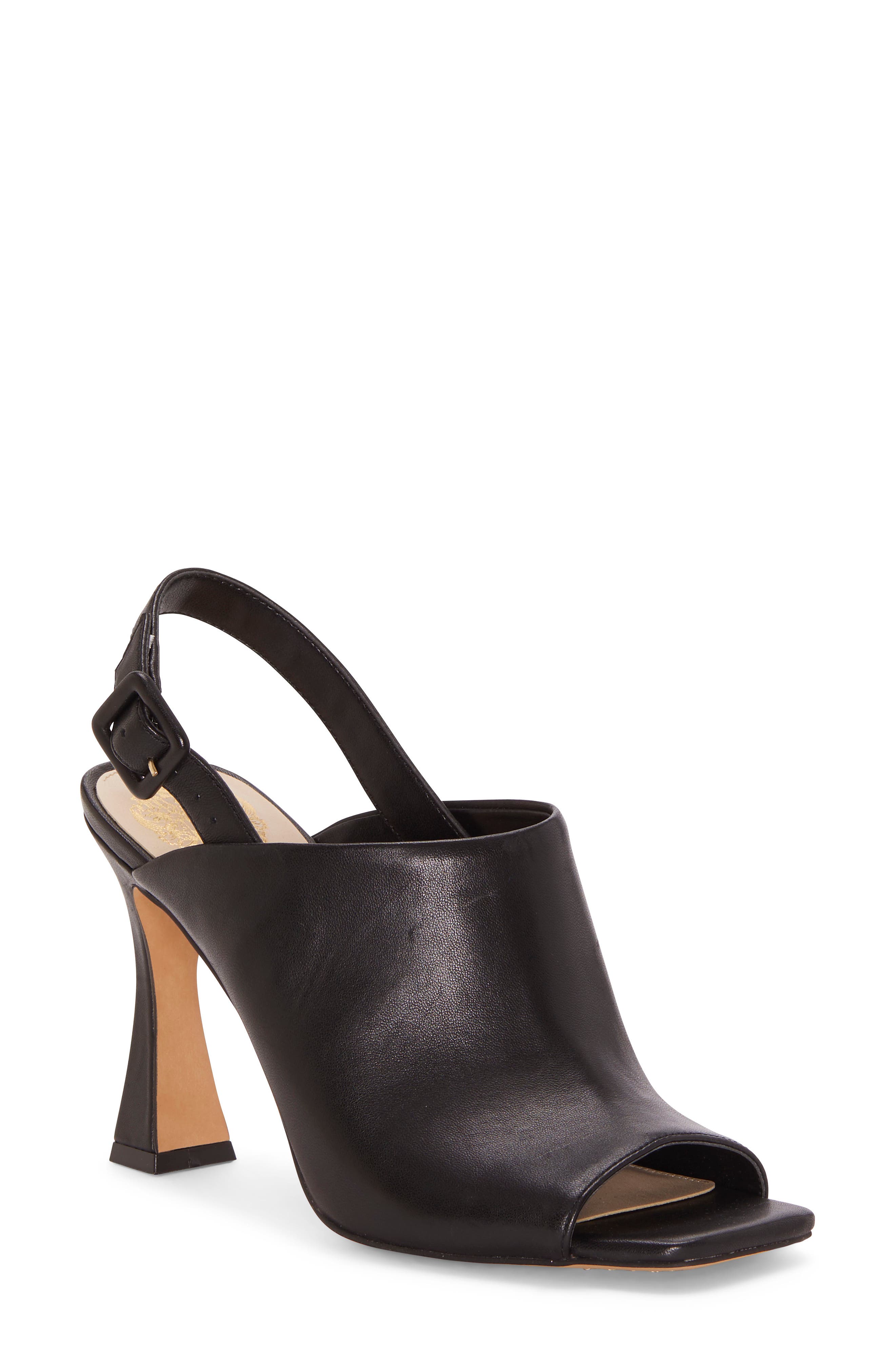 Releen Slingback Sandal, Main, color, BLACK LEATHER