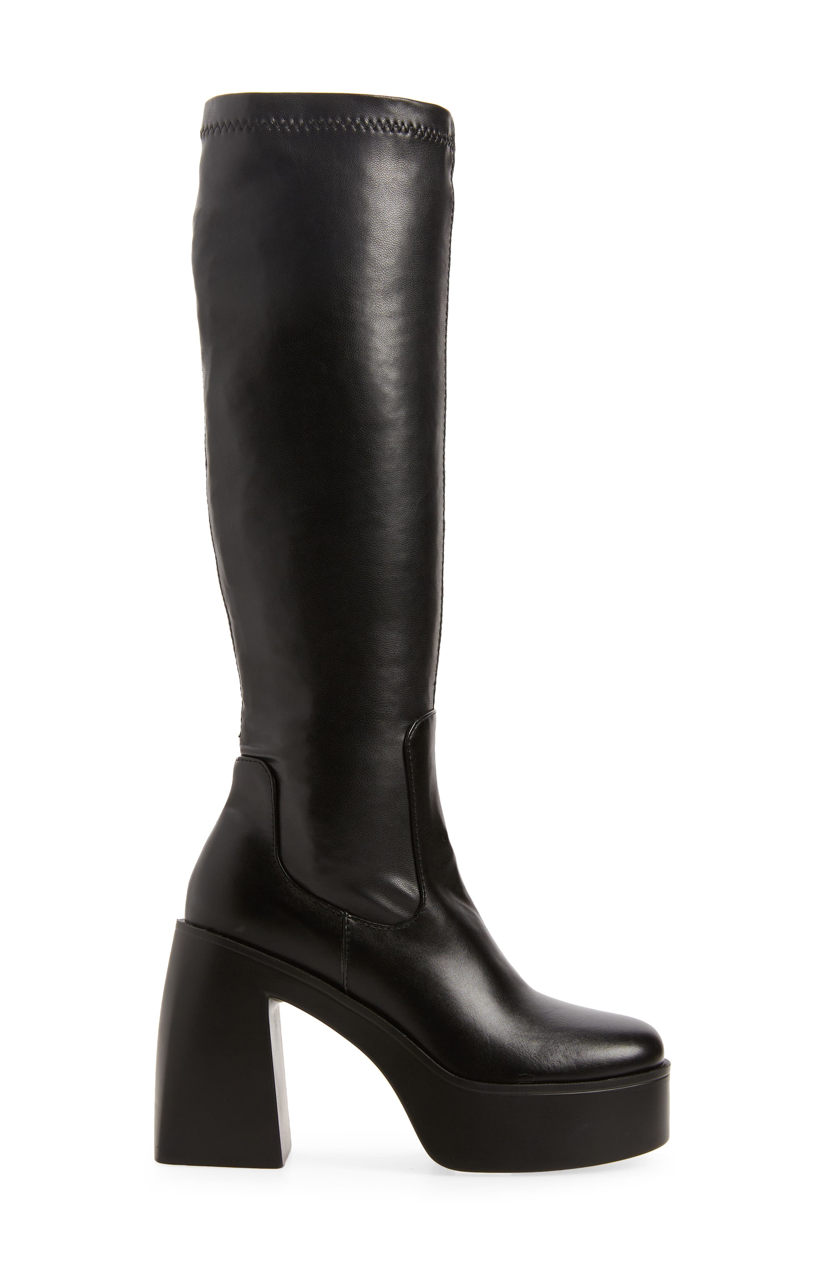 AZALEA WANG Nashla Knee High Platform Boot, Alternate, color, 