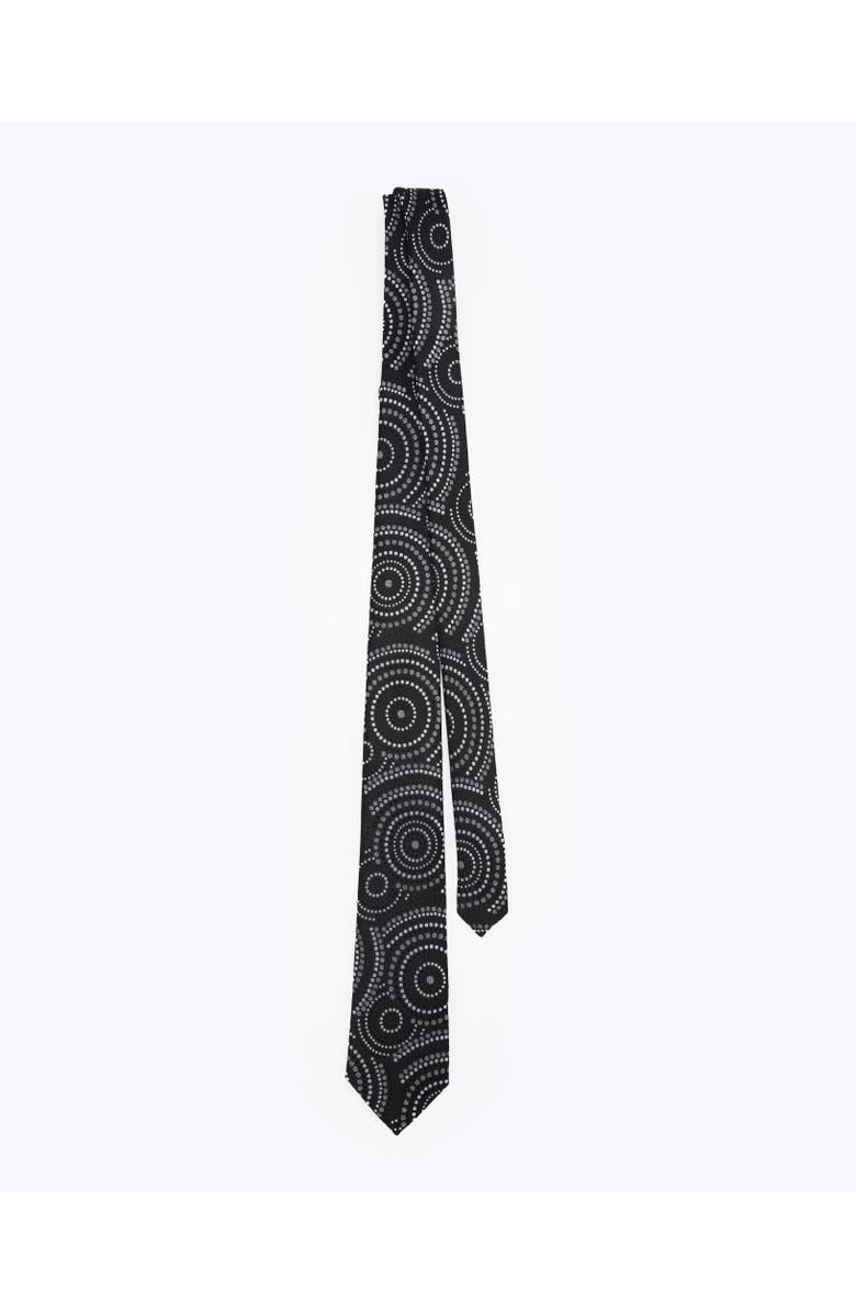 Knottery & Co Halo Dots Silk Jacquard Tie, Alternate, color, Black