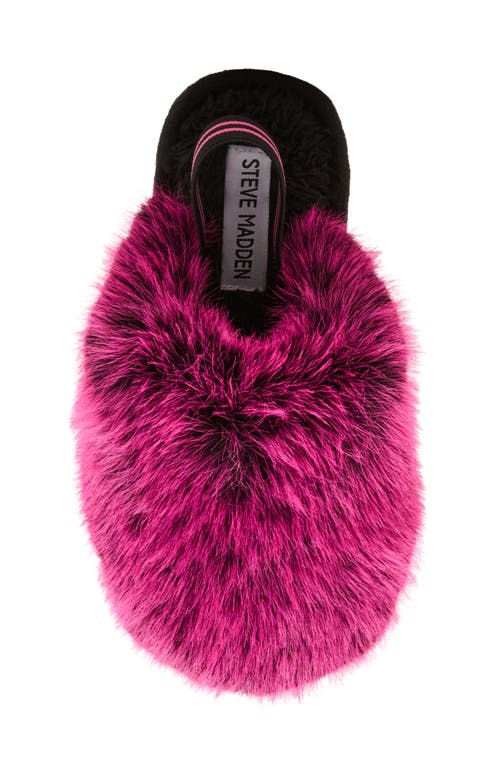 Steve Madden Kids' Jpoof Faux Fur Slipper In Pink