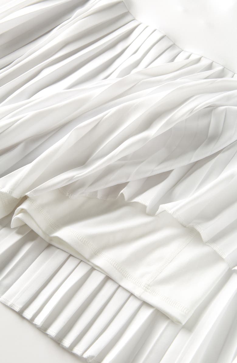 Zella Girl Kids' Perfect Match Pleated Dress, Alternate, color, White