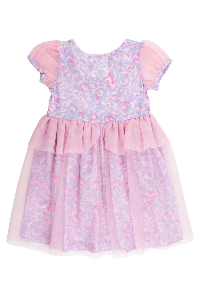 Princess Dress-Up Puff Sleeve Nightgown, Alternate, color, Lavender Floral Princess