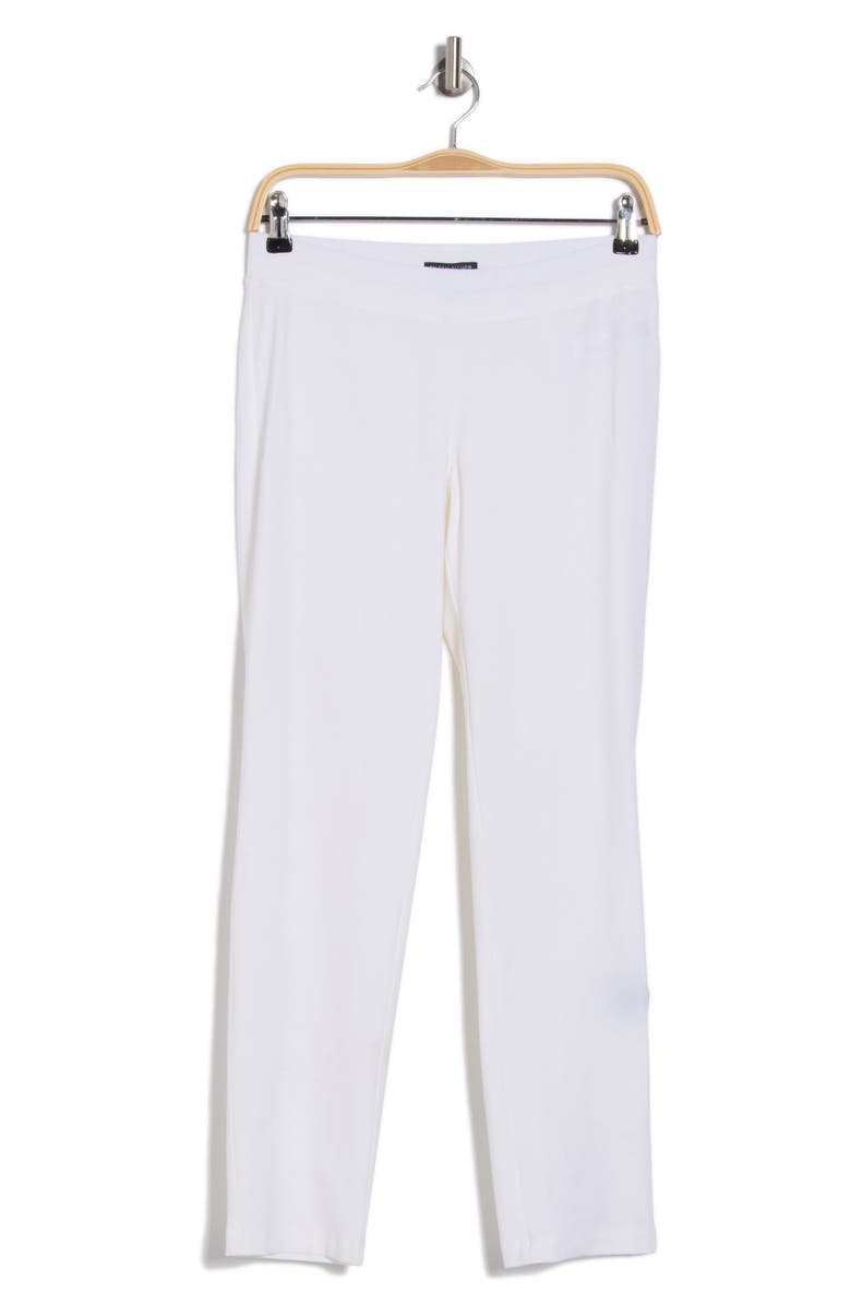 Eileen Fisher Stretch Crepe Slim Ankle Pants, Alternate, color, White