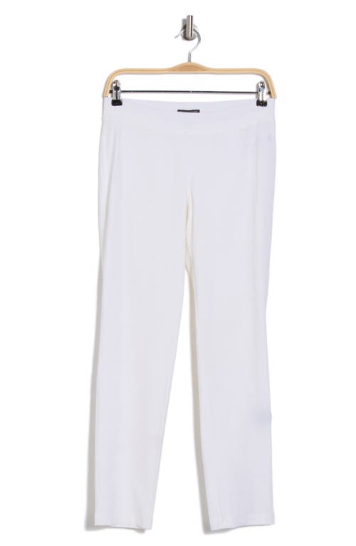 Eileen Fisher Slim Ankle Stretch Crepe Pants In White