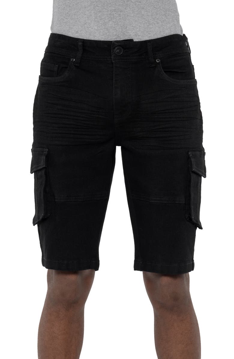 XRAY Denim Cargo Shorts, Alternate, color, Jet Black